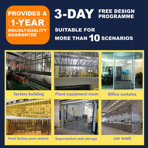 Support de rideau en PVC transparent pour rideaux transparents résistants et imperméables, norme européenne, épaisseur 0,9-7 mm, largeur 200-400 mm, découpe possible - Product Image 5