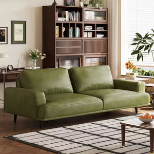 Ensemble de canapés sectionnels en cuir minimaliste italien moderne, meubles pour la maison et l'hôtel, combinaison de canapé-lit pour villa et salon - Product Image 3