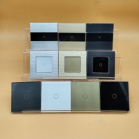 EU/UK 1234 Gang Home Tuya WiFi interruptor inteligente con neutral Smart Home Touch interruptor de luz de pared eléctrico vidrio PC panel de aluminio
