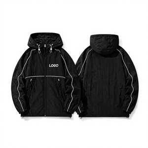 Chaqueta impermeable ligera informal con revestimiento personalizado al por mayor para hombre - Product Image 2