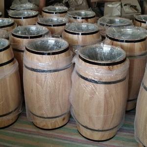 Wholesale <strong>Wood</strong> <strong>Barrel</strong> with Stainless Steel Liner Food Storage <strong>Barrel</strong> - Product Image 6