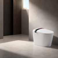 WC intelligent certifié CE avec chauffage instantané, chasse d'eau par siphon S-Trap et séchage à air chaud