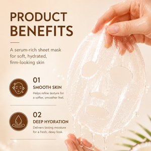 Masque facial hydratant à la noix de coco Greenlem avec essence hydratante et nourrissante en profondeur, éclaircissant pour peaux sèches, marque privée - Product Image 1