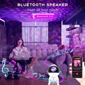 Lampada <span class=keywords><strong>da</strong></span> <span class=keywords><strong>notte</strong></span> <span class=keywords><strong>stellata</strong></span> <span class=keywords><strong>da</strong></span> tavolo a Led con rumore bianco che cambia colore astronauta Galaxy luci del proiettore per camera <span class=keywords><strong>da</strong></span> letto - Product Image 5