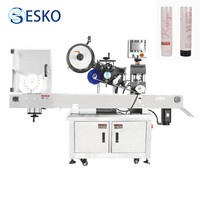Machine d'étiquetage automatique horizontale ESKO pour tubes, applicateur d'étiquettes adhésives pour bouteilles rondes, bocaux en verre, boîtes de conserve, contenants en plastique