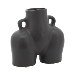 Vaso in ceramica a forma di mezzo corpo astratto, moderno, in gres, per decorazioni da soggiorno, vaso chic per composizioni floreali - Product Image 3