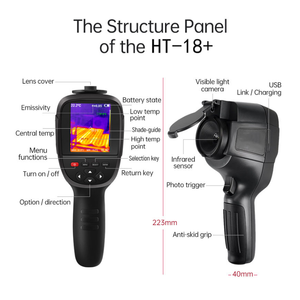 HT-18 Plus 2025 <b>Thermal</b> Imaging <b>Camera</b> Handhed Infrared Imager 256*192 Resolution for Water Pipe Leak Detection Plastic OEM - Product Image 6