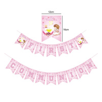 Décorations de baptême roses comprenant une bannière de première communion, un toile de fond et des ballons « Dieu bénisse » pour la décoration de la première communion des filles.