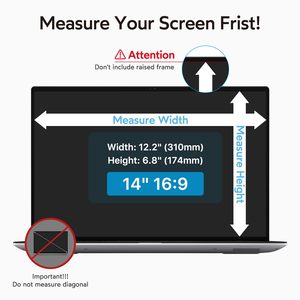 Vente chaude 2024 Protecteur d'écran de confidentialité pour 14 pouces 16:9 Widescreen Monitor Protection UV Film de réflexion anti-éblouissement - Product Image 6