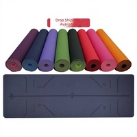 Tapis de yoga LOGO TPE Pose-line insonorisant et antidérapant, épaisseur 0,6 cm, personnalisable, pour exercices en intérieur, livraison directe disponible