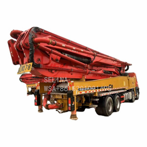SANY <span class=keywords><strong>Zoomlion</strong></span> kullanılan çimento pompası kamyon Benzz VOL şasi 36m-66m beton pompaları dizel güç 38m-56m motorlu Motor çekirdeği - Product Image 1
