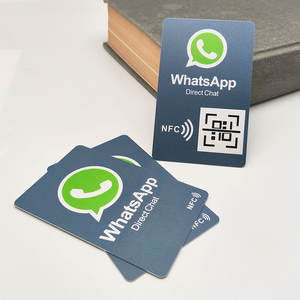 Tarjeta inteligente personalizada Socia Media con código QR, tarjeta de visita NFC de <span class=keywords><strong>WhatsApp</strong></span> - Product Image 1