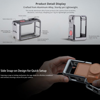 Carcasa de Aluminio para Cámara DJI Action 5 Pro, Action 4, Action 3, Marco Metálico Protector, Estuche Rígido con Orificio de Rosca de 1/4 de Pulgada