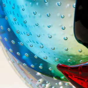 <span class=keywords><strong>Vaso</strong></span> a Forma di Volto in Vetro Artistico di Murano Verde Fatto a Mano di Grande Successo in Stile Moderno - Product Image 4