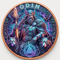 Koin Odin Sang Pemimpin 5 oz 999 Tembaga Murni, Relief Tinggi, Anti UV, Edisi Kolektor Khusus, Kerajinan Logam