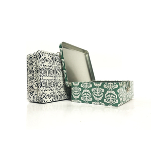 Boîte rectangulaire en fer blanc personnalisée avec boucle, boîte en fer blanc recyclable de qualité alimentaire hermétique, pour thé et bonbons, gaufrée - Product Image 3
