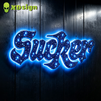 Enseigne LED XDsign de qualité commerciale, personnalisable, à couleurs magiques, effet ciel étoilé 3D, résistante aux intempéries IP65, contrôle Bluetooth, publicité automobile