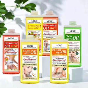 OEM Factory 1000ml Aceite corporal de hierba de limón Aceite esencial original para blanquear la piel Brillo Antiarrugas Beneficios Botella - Product Image 5