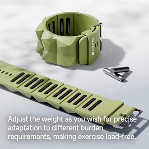 Bandes de <span class=keywords><strong>poignet</strong></span> <span class=keywords><strong>et</strong></span> de <span class=keywords><strong>cheville</strong></span> lestées réglables durables en silicone pour l'entraînement physique avec poids en fer détachables - Product Image 4