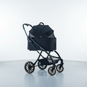 Grande carrello in tessuto impermeabile a 4 ruote di lusso lavabile passeggino da viaggio <span class=keywords><strong>per</strong></span> animali domestici pieghevole <span class=keywords><strong>per</strong></span> grandi gatti <span class=keywords><strong>cani</strong></span> camminatori trasportini - Product Image 4