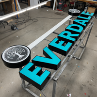Letras LED con Acabado de Acero Inoxidable, Resistentes a la Intemperie IP68, Personalizadas en 3D, Letreros Personalizados para Negocios EZD