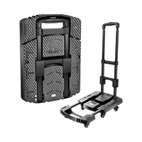 Chariot à main pliable à 6 roues robuste et portable, chariot à bagages pliable en plastique OEM pour cuisine, salle de bain, salon