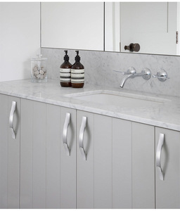 Modern Simple Black Nickel Brushed Aluminum Handles for Kitchen Drawers Wardrobe Furniture &amp; Workshop <strong>Doors</strong> - Product Image 5