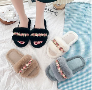 Popular TPR Sole Fashion <b>Slippers</b> Plush Fashion <b>Slippers</b> for Women With Wholesale Hot Sale - Product Image 5