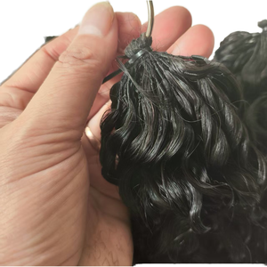 Extensions de cheveux humains vierges en crochet, ondulées en profondeur, sans nœuds, pré-séparées, bouclées, en vrac, de qualité supérieure, fabriquées à la machine, double épaisseur, origine Cambodge - Product Image 1