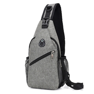 Custom logo BRANDED's Vogue Korean nylon raincoat breasted breasted MENS usb sports messenger bag - Product Image 3