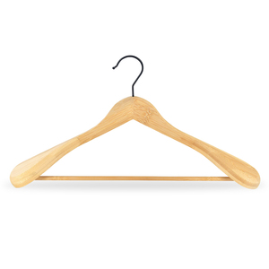 Cintres de luxe <span class=keywords><strong>en</strong></span> bambou à épaules larges de 5,5 cm, cintres <span class=keywords><strong>en</strong></span> bois profilés pour la conservation de la forme des manteaux et vestes - Product Image 1