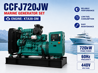 Grupo Electrógeno Marino SCDC CCFJ720JW 720kW 1181A 60Hz 1800rpm, Generador Diésel CUM CUMS KTA38-DM para Embarcaciones de Apoyo en Alta Mar
