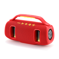 Haut-parleur portable Bluetooth stéréo avec basses, tissu imperméable, lumière LED RVB, double haut-parleur actif BT, TG-694