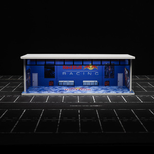 Cool Hobby 1/64 Modelo Espacio de estacionamiento Lote Diorama Espacio de estacionamiento de automóvil con luces Escena de decoración simulada - Product Image 3