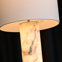Lámpara de Mesa de Alabastro de Diseño Personalizado para Proyectos de Villas, Iluminación para Hoteles y Hostelería, Fabricante de Lámparas de Mesa