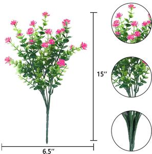 Fleurs de lotus d'eucalyptus et arbustes de verdure résistants aux UV décoration de jardin intérieur/extérieur pour les fêtes - Product Image 3