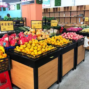 חנות קמעונאית סופרמרקט פירות תצוגת מדף ירקות פירות מדפים