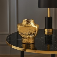 Vase en céramique classique, style minimaliste moderne, plaqué or, plaqué argent, décoration de meuble TV, ornements de salon, vintage