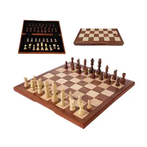 Jeu de société en bois classique Offre Spéciale Échecs en bois Échecs et dames en bois