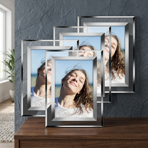 Cadre photo personnalisé en verre cristal 5x7 8x10 A3 A4 avec impression sérigraphique, logo personnalisé, en stock pour miroir de table ou cadeau - Product Image 3
