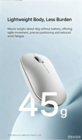Mini Receptor USB MIJIA de 2.4GHz, Seguimiento Óptico de 1000 DPI, Ambidiestro, Compatible con PC, Mac, Ratón Inalámbrico Recargable para Portátil