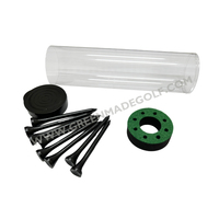 Tubes personnalisés en PVC PET avec Tees de Golf Cheville en bois de bambou et Range Balle de Golf Outil de Divot en plastique Marqueur de Balle Accessoires de Golf