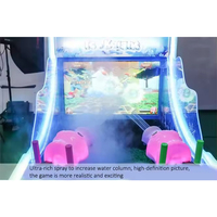 Creatfun Y608-1 Machine de jeu d'arcade à tir à l'eau pour 2 joueurs, en métal et plastique, avec monnayeur, système de rédemption de tickets, lumières LED et musique