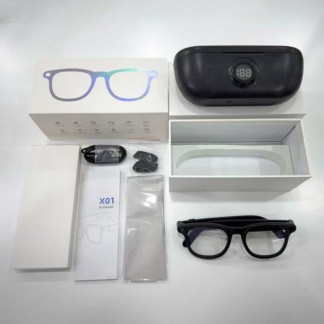 Premium X01 Ultra AI Camera Glasses 1080P HD Video Recording Translator Glasses WiFi Transfer Open-ear Audio Ready to Ship