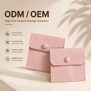 Custom Logo Embossed Microfiber Gift Pouch <b>for</b> Jewelry Packaging <b>Wedding</b> Recyclable Custom Colors Available - Product Image 1