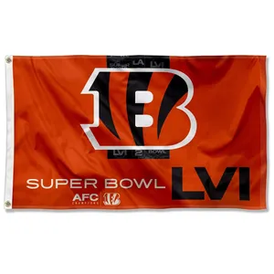 fast delivery Custom 100%polyester 3x5ft Cincinnati Bengals AFC Super Bowl LVI Flag with two grommets