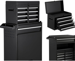 Heavy Duty 5 <b>Drawers</b> Metal Tool Cart, Wholesale Mobile <b>Lockable</b> Tool Chest Cabinet for Automotive Mechanic Warehouse Use - Product Image 4