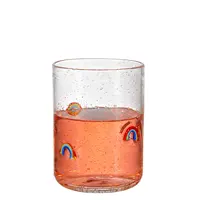 Desenhos animados coloridos padrão e decoração bolha, vinho, vidro, suco, água, copo, vidro, highball, vidro, tumblr