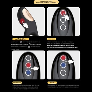 9 Mode Getaran Mainan Seks Pria Cincin Penis Produk Penunda Ejakulasi Vibrator Kontrol Jarak Jauh Cincin Penis Produk Seks untuk Pria - Product Image 6