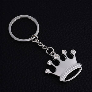 Produttore del Commercio All'ingrosso su ordinazione OEM 3D corona anello chiave del metallo, in lega di zinco divertente souvenir regalo <span class=keywords><strong>portachiavi</strong></span> - Product Image 1